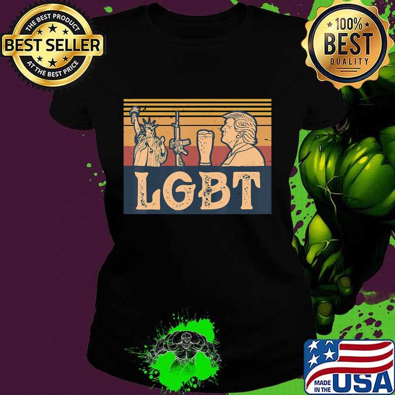 LGBT Liberty Guns Beer Trump Patriotic Vote President USA T-Shirt Ladies tee LGBT Liberty Guns Beer Trump Patriotic Vote President USA T-Shirt Ladies tee