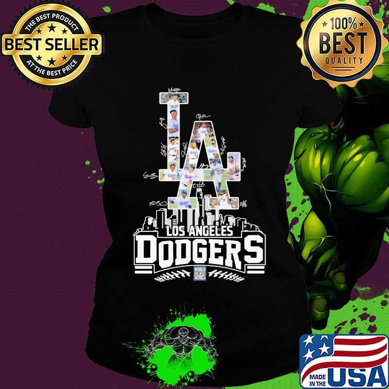 Los angeles dodgers baseball signatures s Ladies tee Los angeles dodgers baseball signatures s Ladies tee