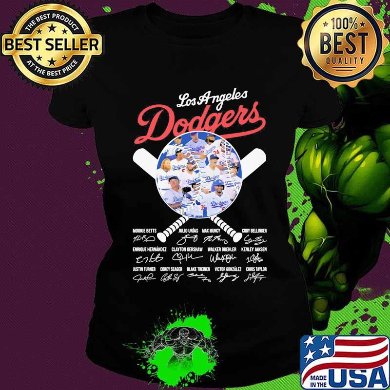 Los Angeles Dodgers Mookie Betts Max Muncy signature s Ladies tee Los Angeles Dodgers Mookie Betts Max Muncy signature s Ladies tee