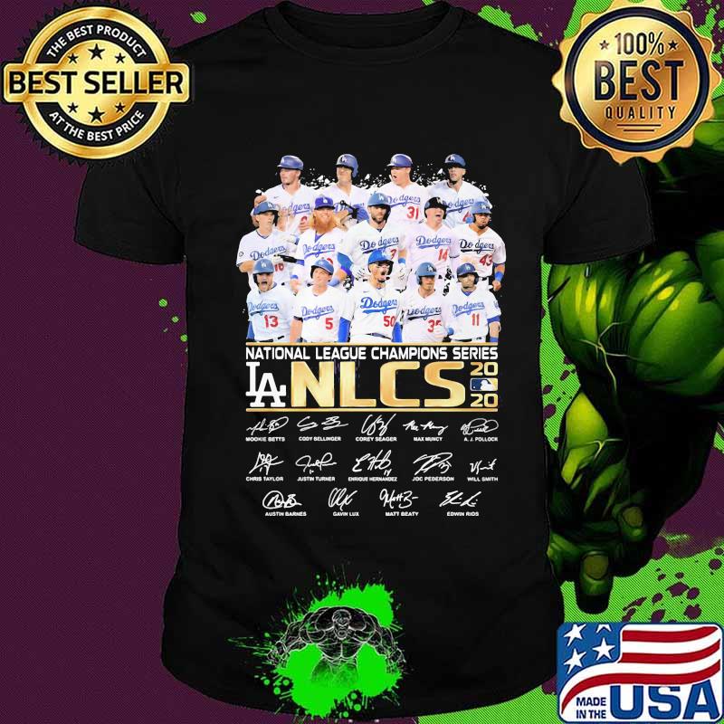 Los angeles dodgers national league champions series nlcs signatures shirt Los angeles dodgers national league champions series nlcs signatures shirt