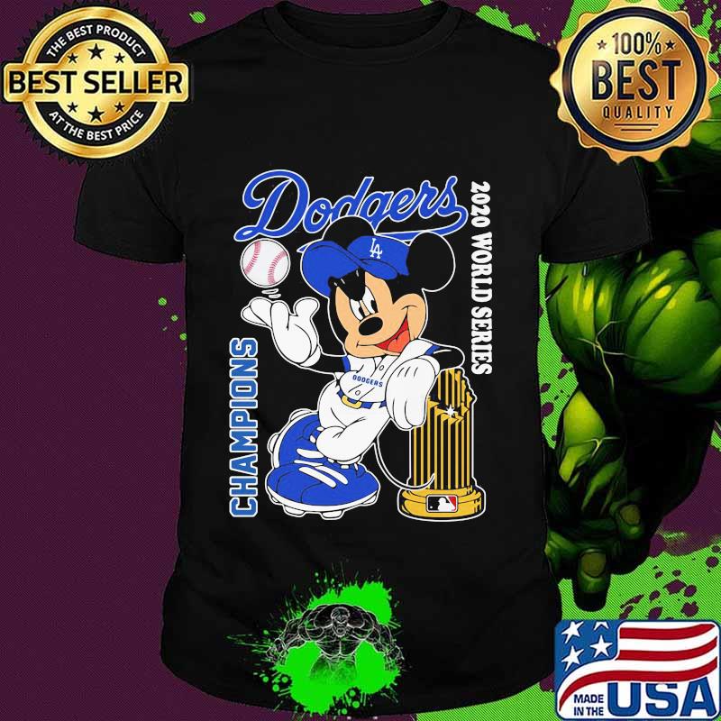Los angeles dodgers world series mickey mouse disney baseball shirt