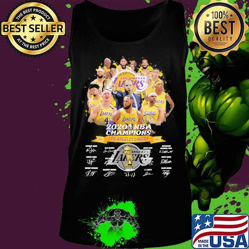 Los angeles lakers 2020 nba finals champions signatures s Tank top Los angeles lakers 2020 nba finals champions signatures s Tank top