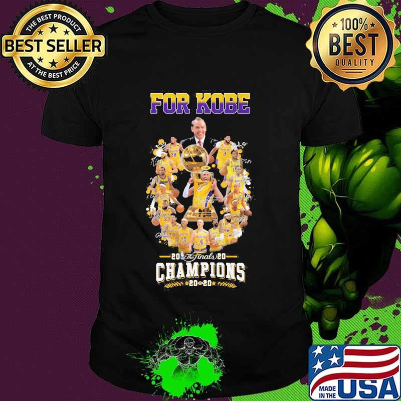 Los angeles lakers for kobe the finals champions 2020 signatures shirt