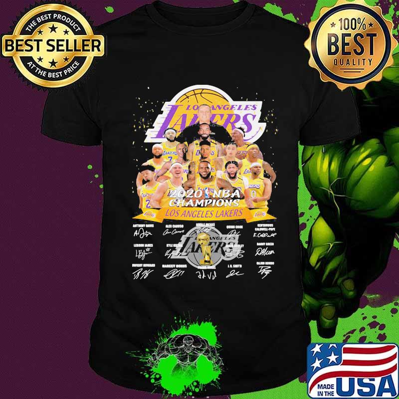 Los angeles lakers nba finals champions 2020 signatures shirt