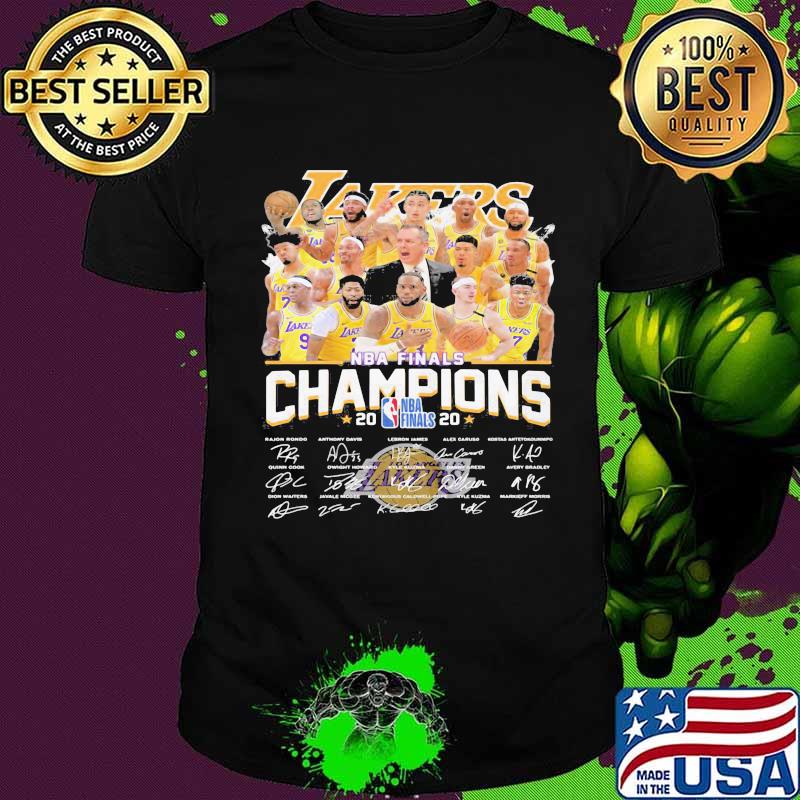 Los angeles lakers nba finals champions 2020 signatures stars shirt