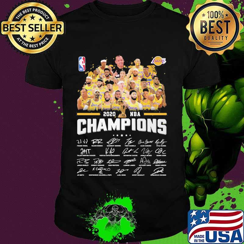 Los angeles lakers nba finals champions thank for the memories signatures shirt
