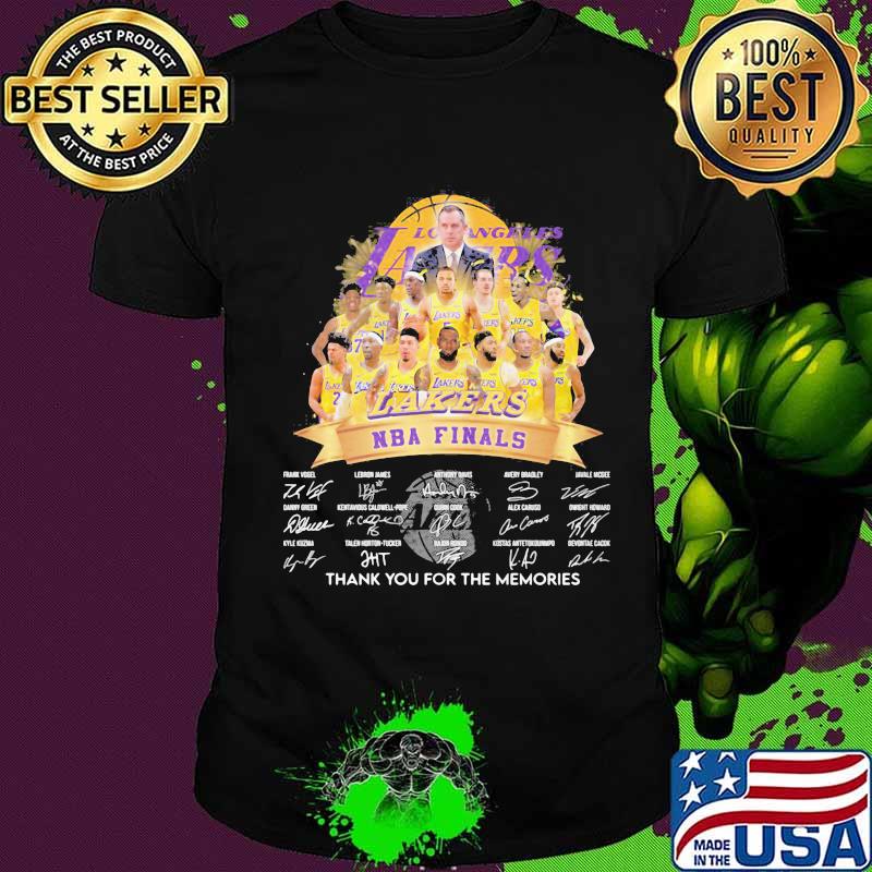 Los angeles lakers nba finals thank for the memories signatures shirt