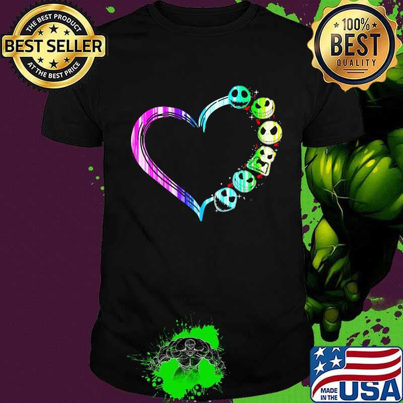 Love jack skellington hearts shirt