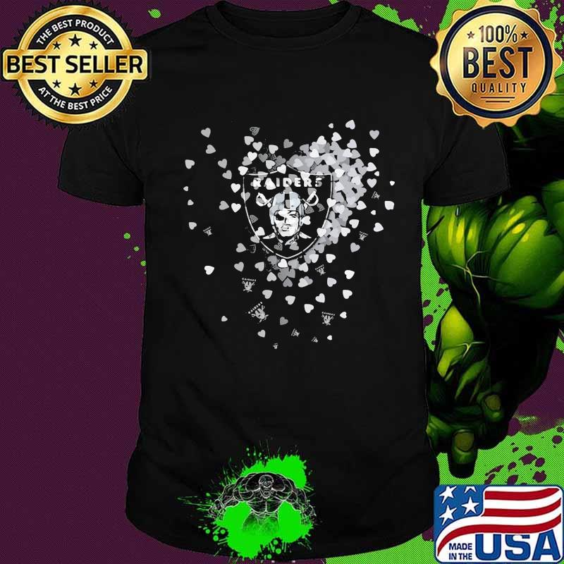 Love las vegas raiders logo hearts shirt
