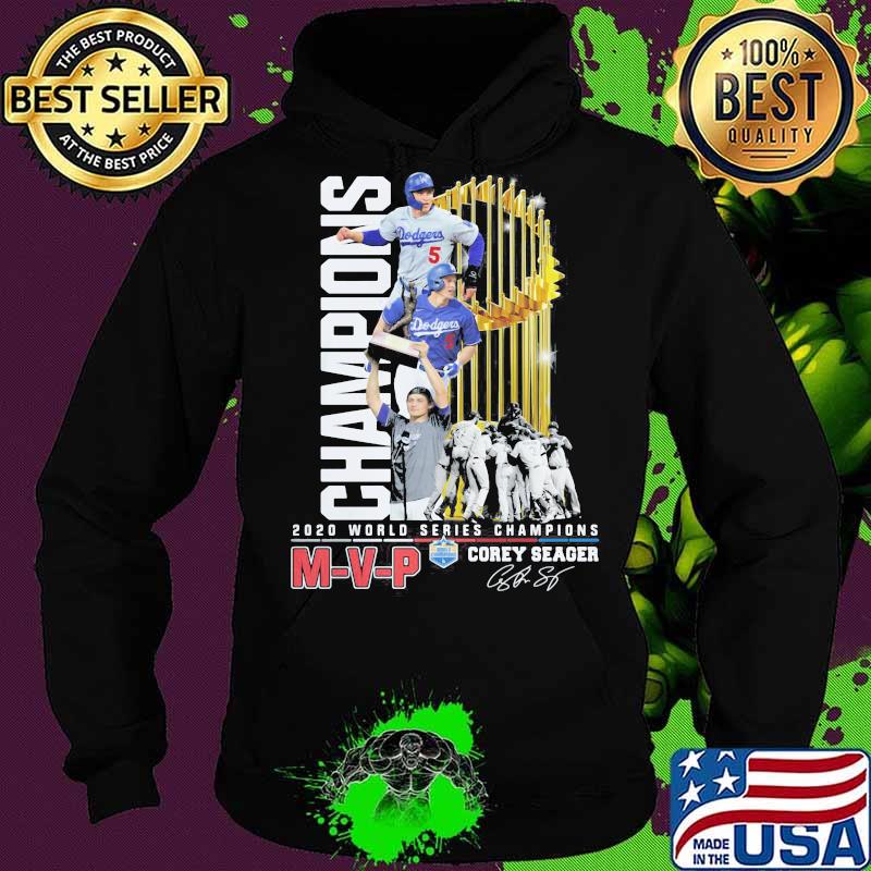 M-V-P 2020 world series champions los angeles dodgers corey seager cup signature s Hoodie M-V-P 2020 world series champions los angeles dodgers corey seager cup signature s Hoodie