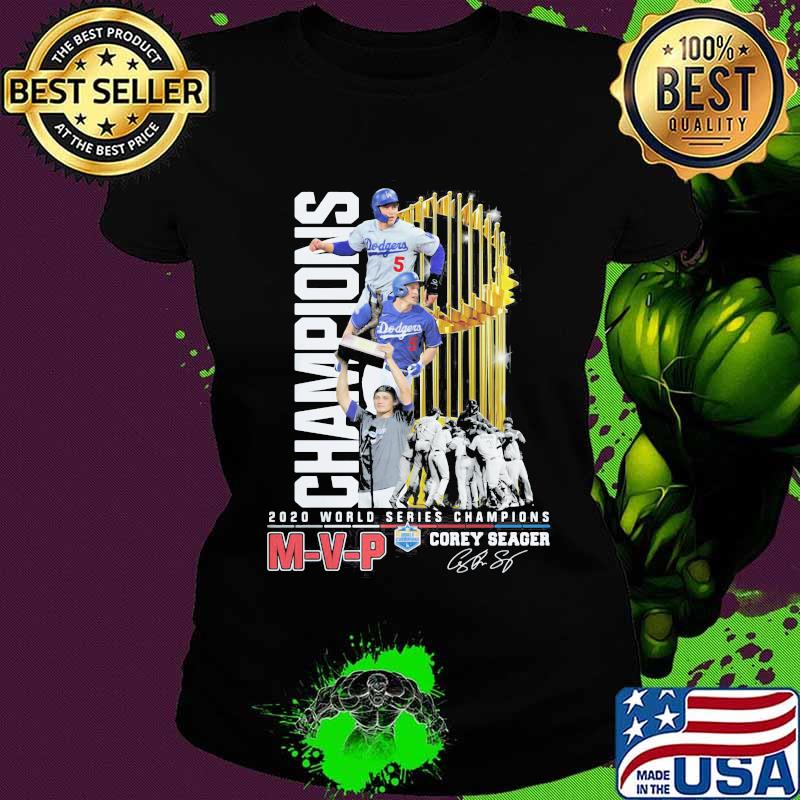 M-V-P 2020 world series champions los angeles dodgers corey seager cup signature s Ladies tee M-V-P 2020 world series champions los angeles dodgers corey seager cup signature s Ladies tee