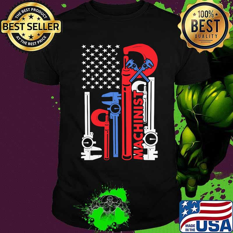 Machinist american flag vintage shirt