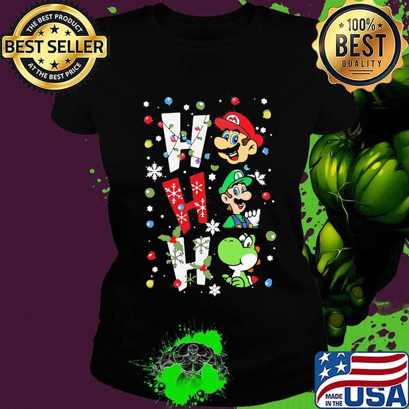 Mario ho ho ho merry christmas s Ladies tee Mario ho ho ho merry christmas s Ladies tee