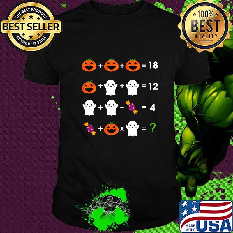 Math pumpkin ghost halloween shirt