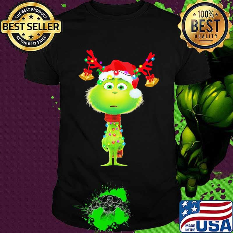 Merry christmas grinch santa light shirt