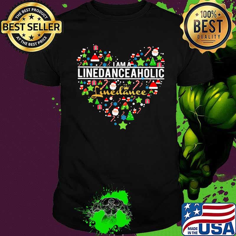 Merry christmas i am a linedance aholic heart shirt