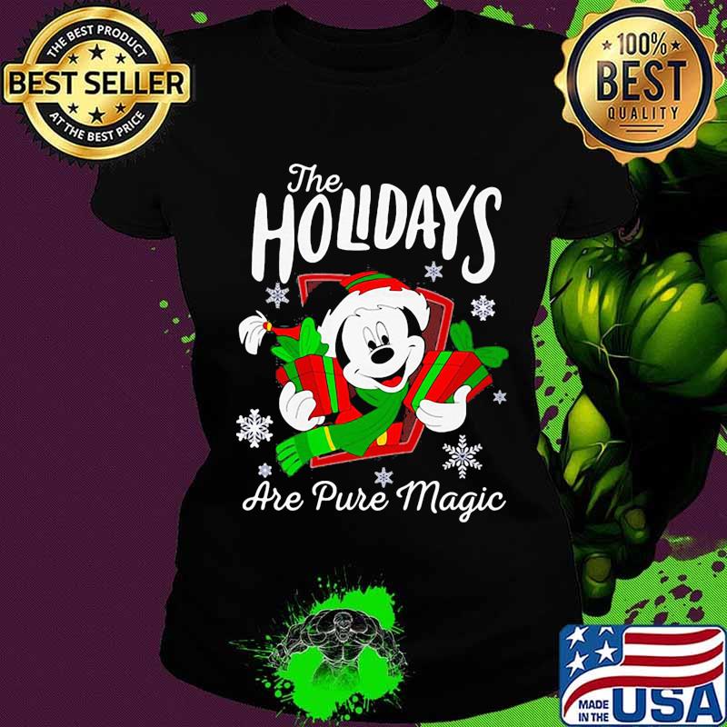 Merry christmas mickey mouse the holidays are pure magic s Ladies tee Merry christmas mickey mouse the holidays are pure magic s Ladies tee
