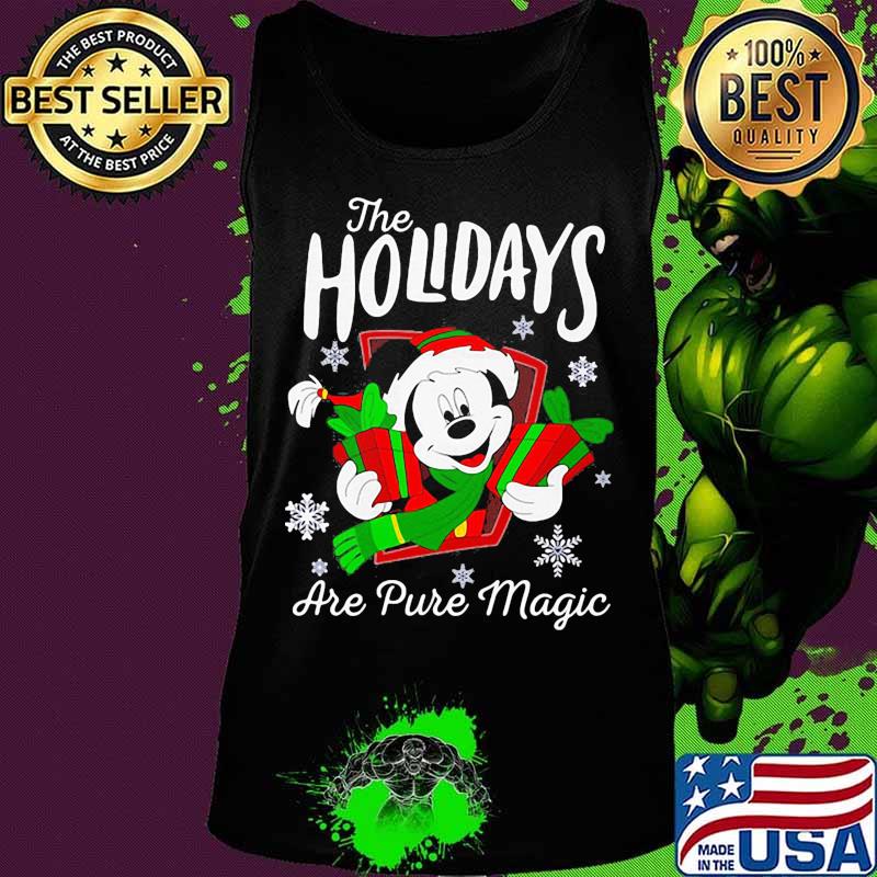 Merry christmas mickey mouse the holidays are pure magic s Tank top Merry christmas mickey mouse the holidays are pure magic s Tank top