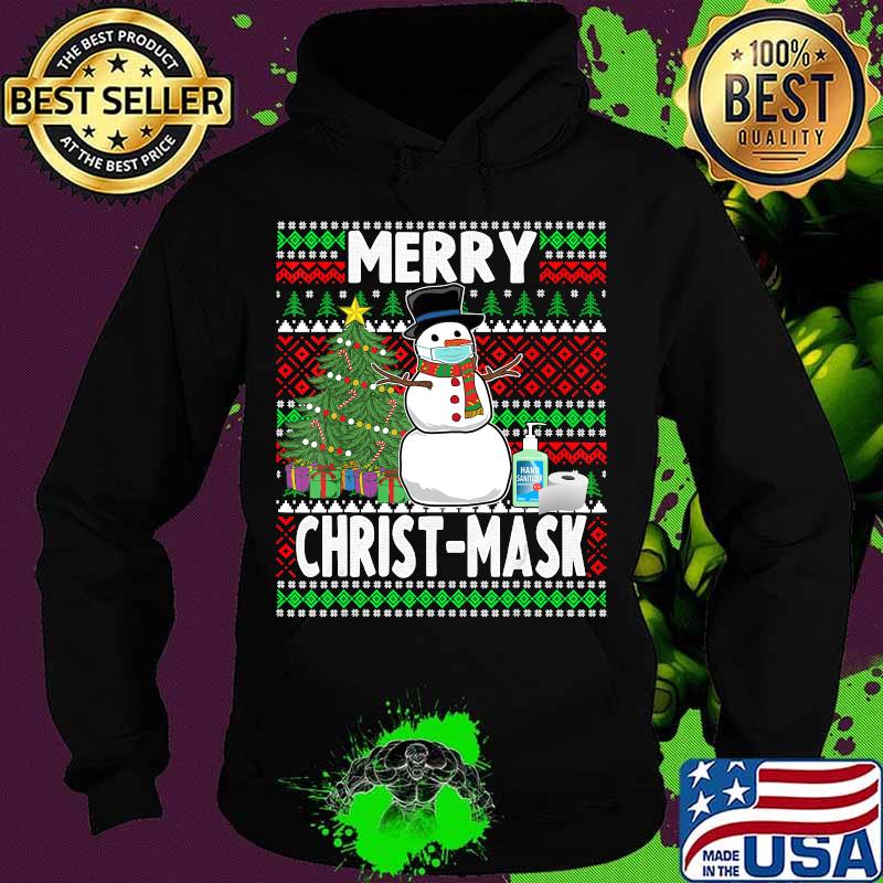 Merry christmas snowman wearing mask covid 19 s Hoodie Merry christmas snowman wearing mask covid 19 s Hoodie