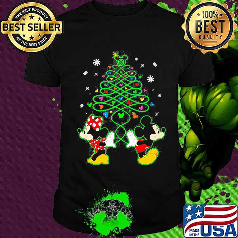 Merry christmas tree mickey mouse and minnie mouse shirt Merry christmas tree mickey mouse and minnie mouse shirt