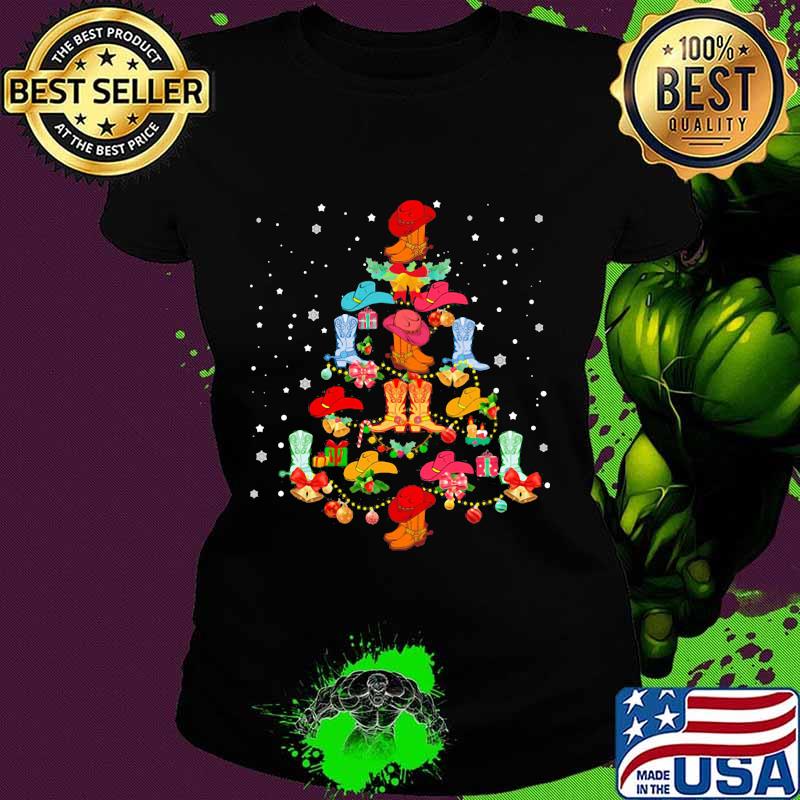 Merry christmas tree shoes s Ladies tee Merry christmas tree shoes s Ladies tee