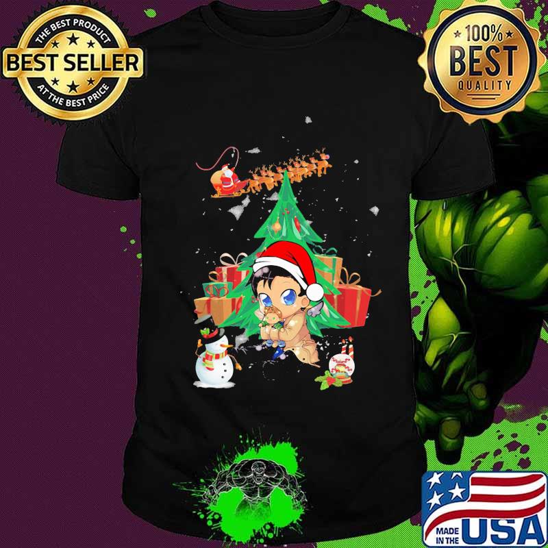 Merry christmas tree supernatural chibi shirt