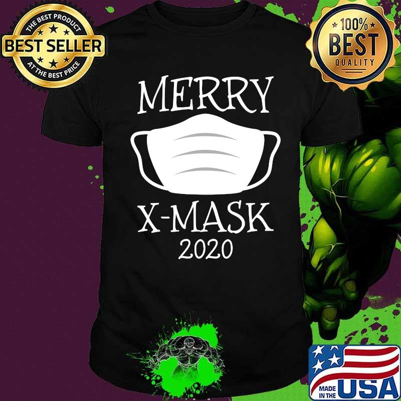 Merry x-mask 2020 quarantine social distance christmas shirt