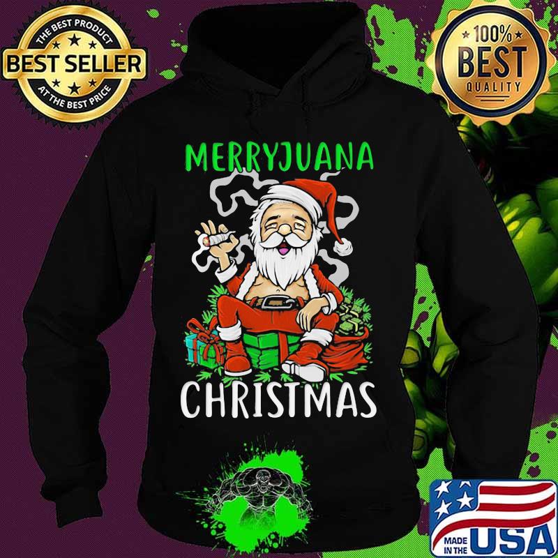 Merryjuana christmas santa smoking s Hoodie Merryjuana christmas santa smoking s Hoodie