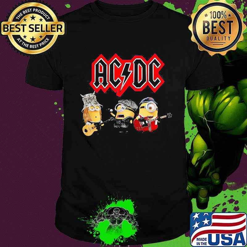 Minions acdc band playing guitars shirt Minions acdc band playing guitars shirt
