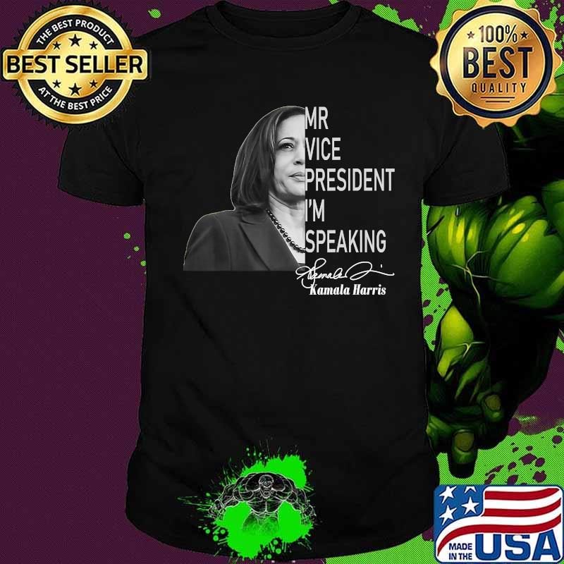 Mr. vice president i’m speaking biden harris debate 2020 signatures shirt