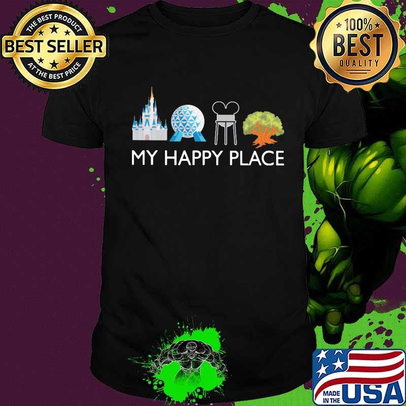 My happy place walt disney golf mickey mouse tree shirt