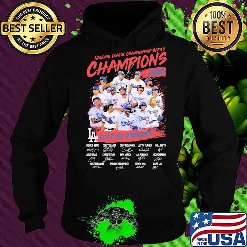 National league championship series champions 2020 let's go dodgers signatures s Hoodie National league championship series champions 2020 let's go dodgers signatures s Hoodie
