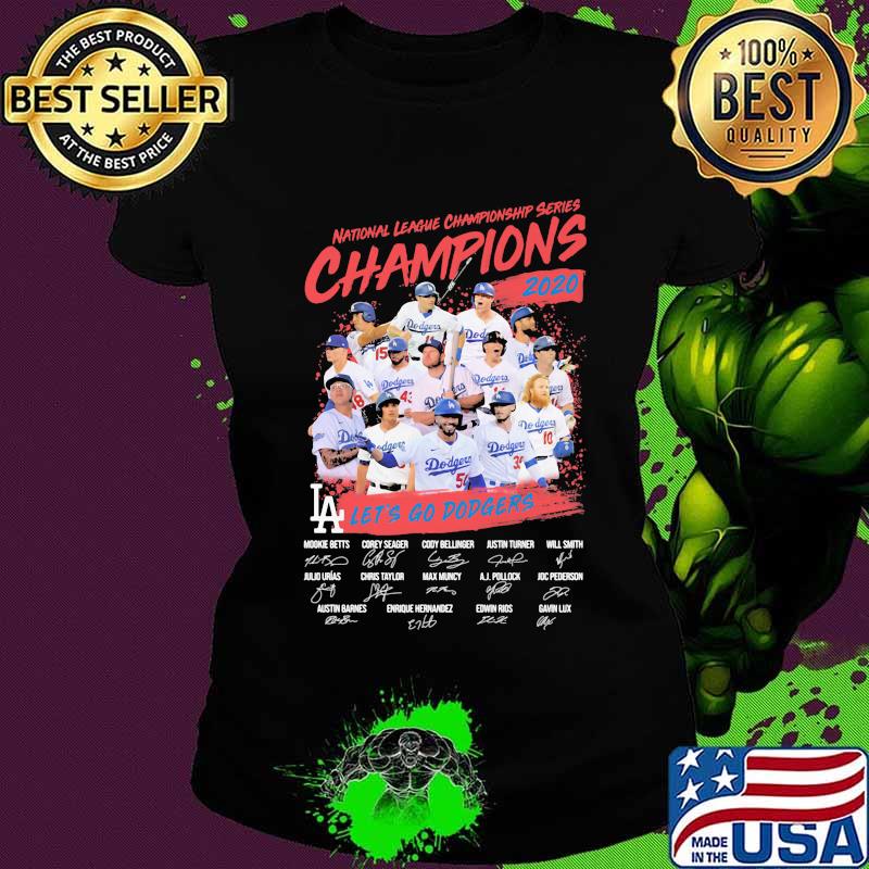National league championship series champions 2020 let's go dodgers signatures s Ladies tee National league championship series champions 2020 let's go dodgers signatures s Ladies tee