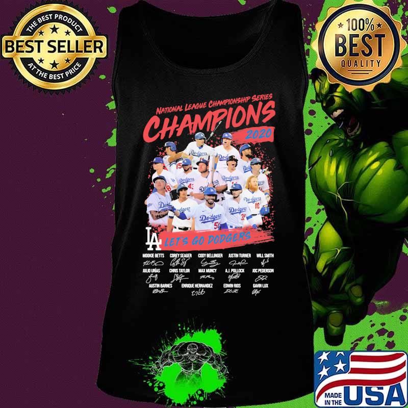 National league championship series champions 2020 let's go dodgers signatures s Tank top National league championship series champions 2020 let's go dodgers signatures s Tank top