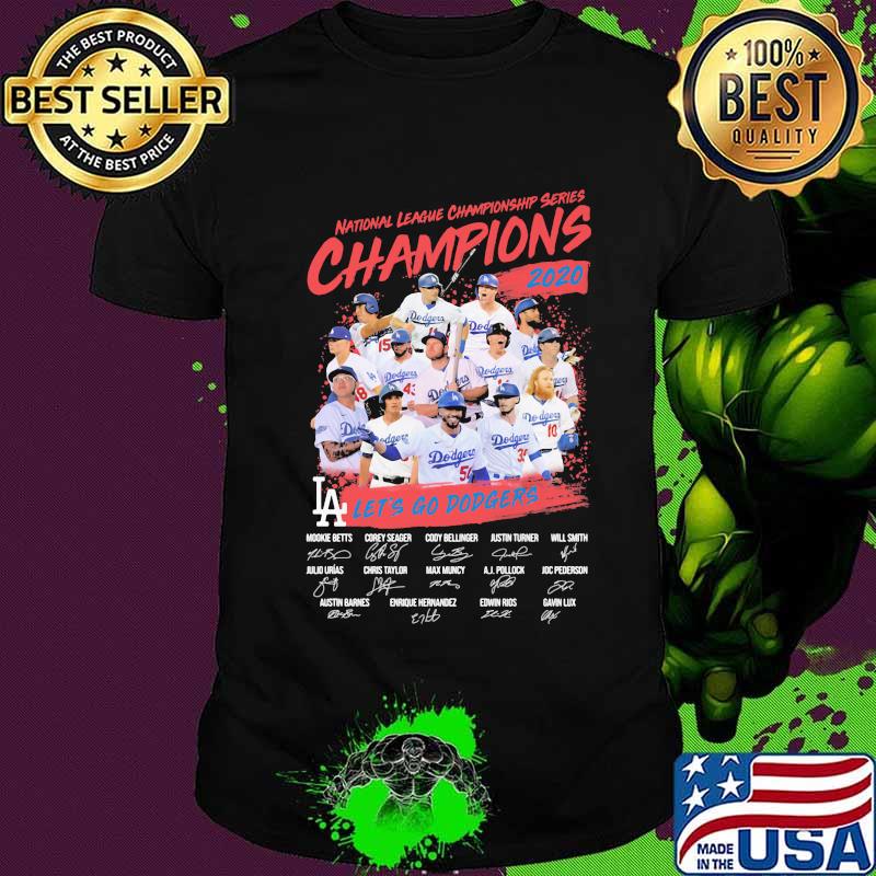 National league championship series champions 2020 let's go dodgers signatures shirt