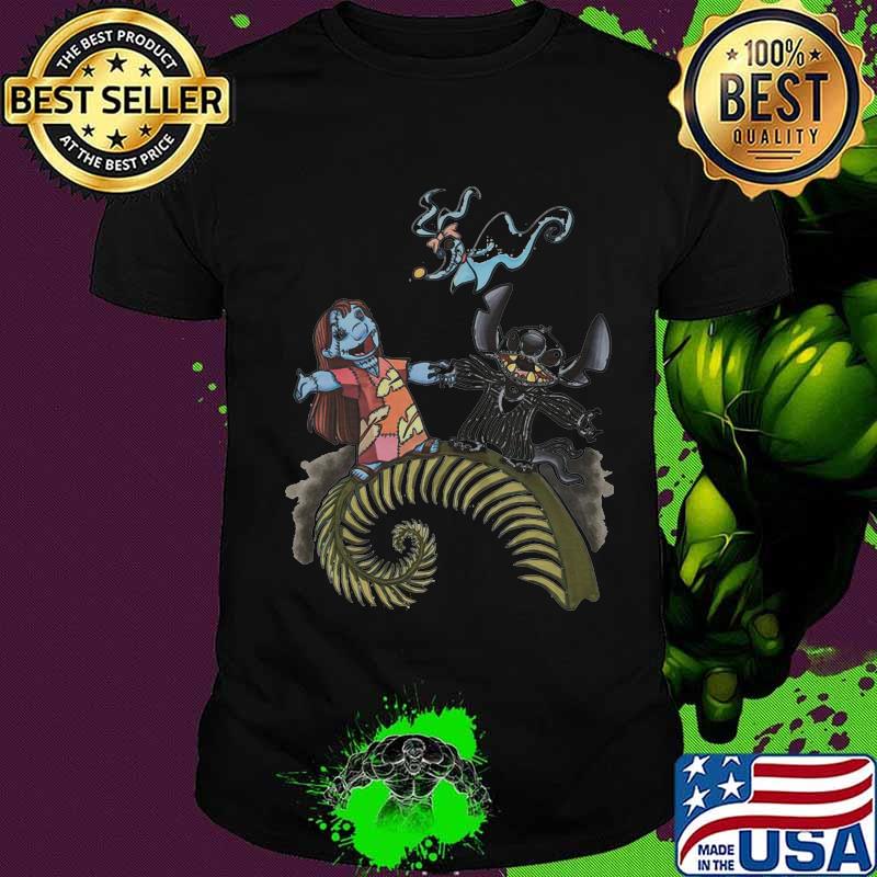 Nightmare stitch and lilo ghost halloween shirt