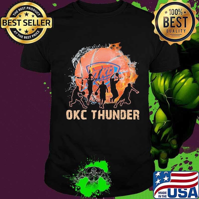 Okc thunder basketball water and fire shirt