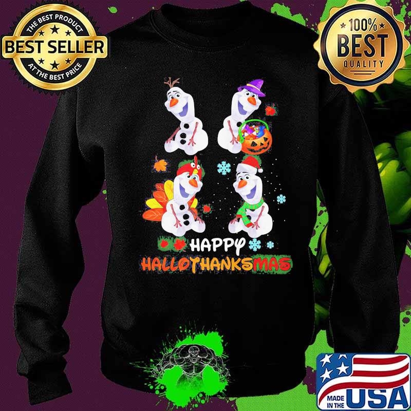 Olaf snowman happy hallothanksmas halloween thanksgiving christmas s Sweater Olaf snowman happy hallothanksmas halloween thanksgiving christmas s Sweater