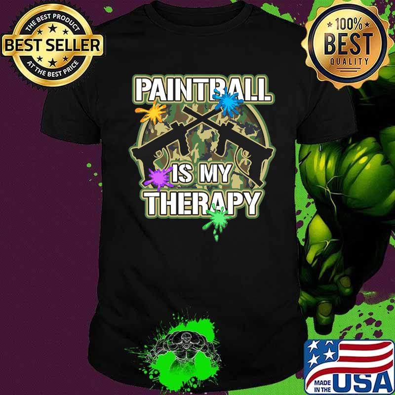 Paintball Is My Therapy Shooting Game Camouflage T-Shirt