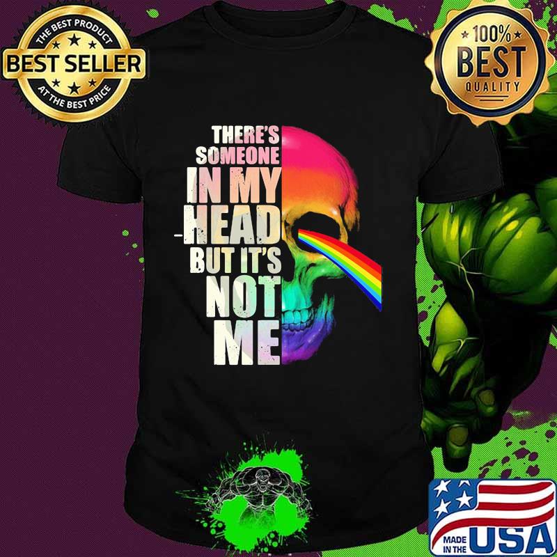 Pink floyd band skull there's someone in my head but it's not me lgbt shirt