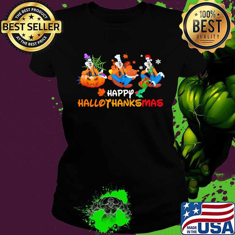 Pluto happy hallothanksmas halloween thanksgiving christmas s Ladies tee Pluto happy hallothanksmas halloween thanksgiving christmas s Ladies tee
