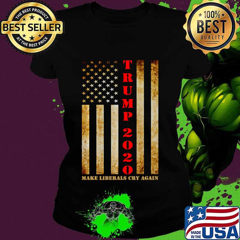 Pro Donald Trump 2020 Republican Conservative Retro US Flag Shirt Ladies tee Pro Donald Trump 2020 Republican Conservative Retro US Flag Shirt Ladies tee