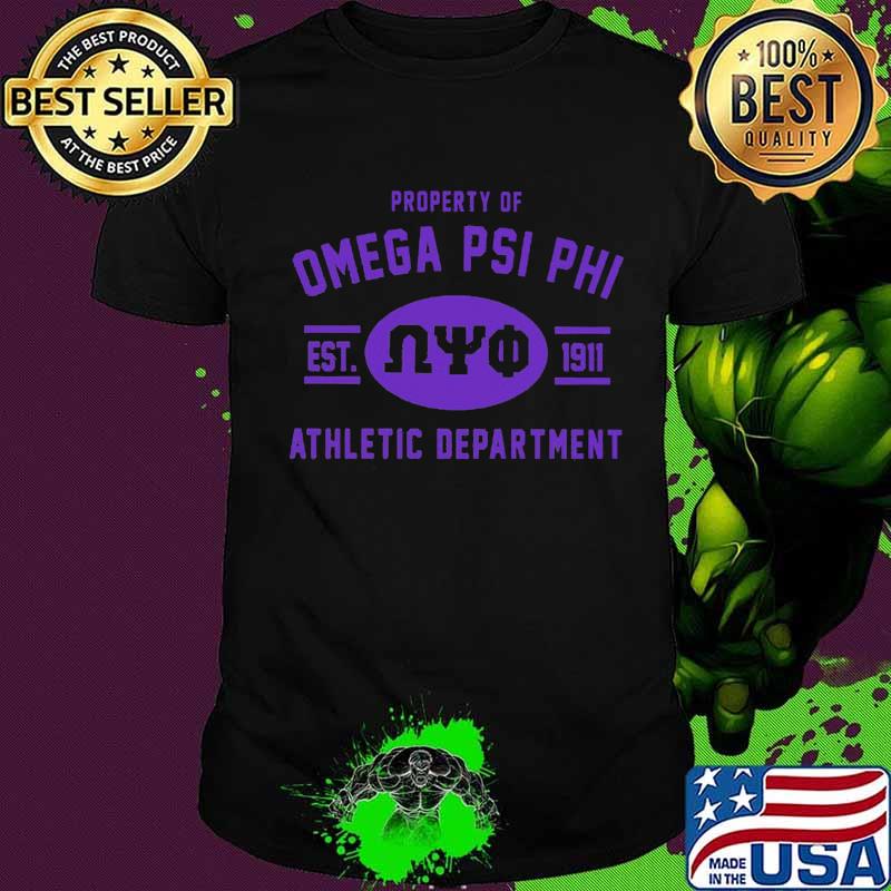 Property of omega psi phi deer since 1911 athletic department shirt