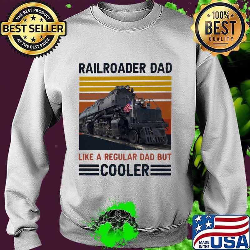 Railroader dad like a regular dad but cooler line vintage retro s Sweater Railroader dad like a regular dad but cooler line vintage retro s Sweater