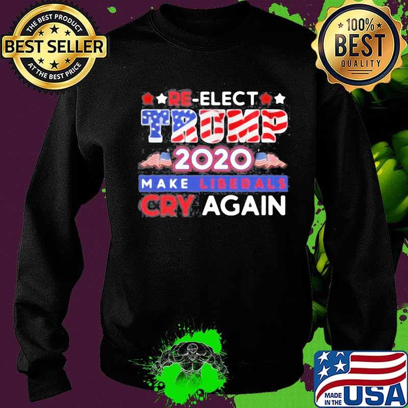 Re-elect trump 2020 make liberals cry again s Sweater Re-elect trump 2020 make liberals cry again s Sweater