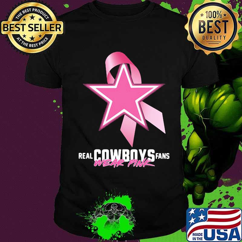 Real Cowboys fans wear pink cancer awareness shirt