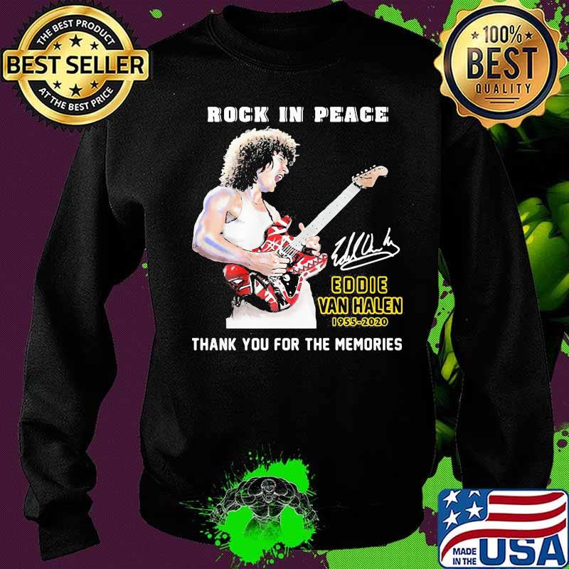 Rock in peace eddie van halen 1955 2020 thank for the memories signature s Sweater Rock in peace eddie van halen 1955 2020 thank for the memories signature s Sweater