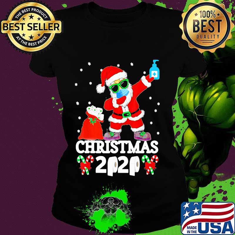 Santa wear mask covid 19 christmas 2020 s Ladies tee Santa wear mask covid 19 christmas 2020 s Ladies tee