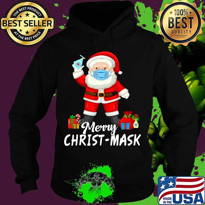 Santa Wearing Mask Gift Quarantine Christmas 2020 Costume T-Shirt Hoodie Santa Wearing Mask Gift Quarantine Christmas 2020 Costume T-Shirt Hoodie