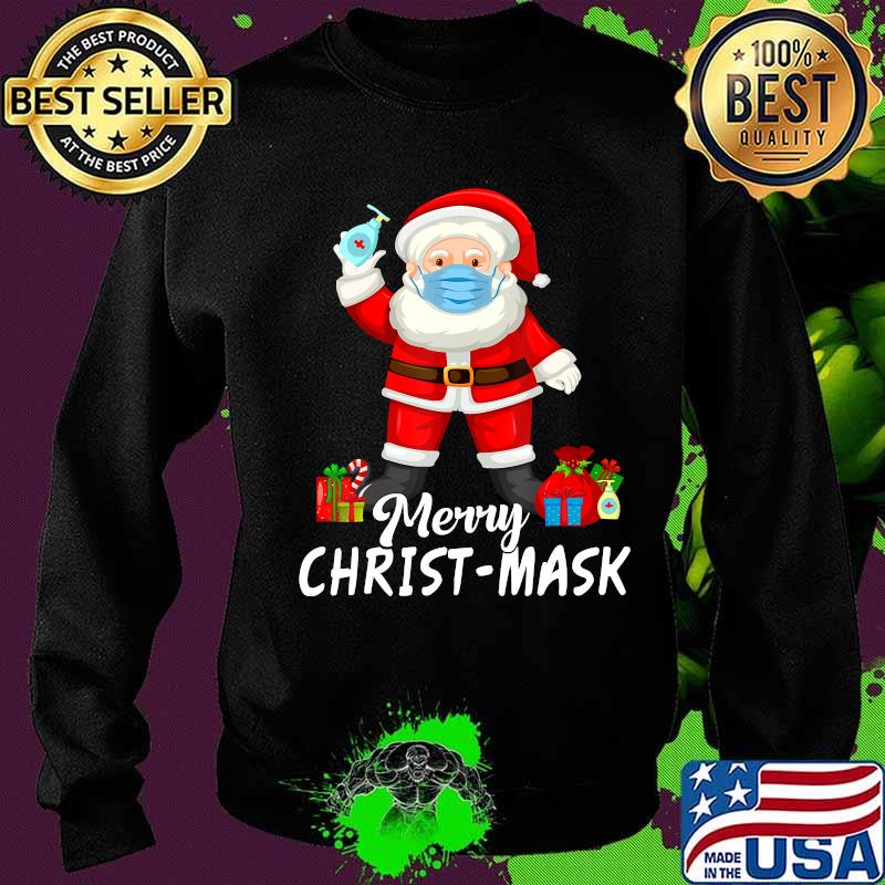 Santa Wearing Mask Gift Quarantine Christmas 2020 Costume T-Shirt Sweater Santa Wearing Mask Gift Quarantine Christmas 2020 Costume T-Shirt Sweater